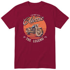 Burgundy I'm Not Old I'm a Classic t-shirt - biker birthday gift for him with a vintage motorcycle