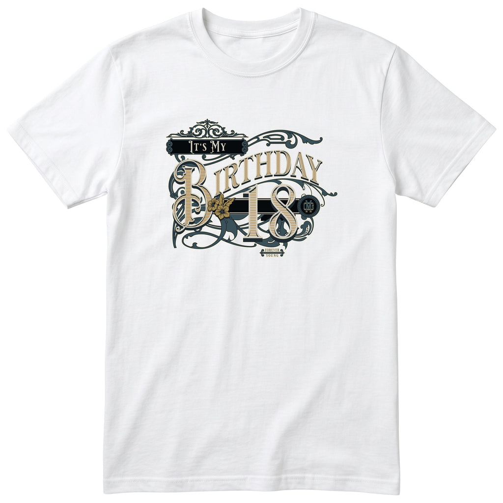 Its My Birthday 18 unisex vintage t-shirt White