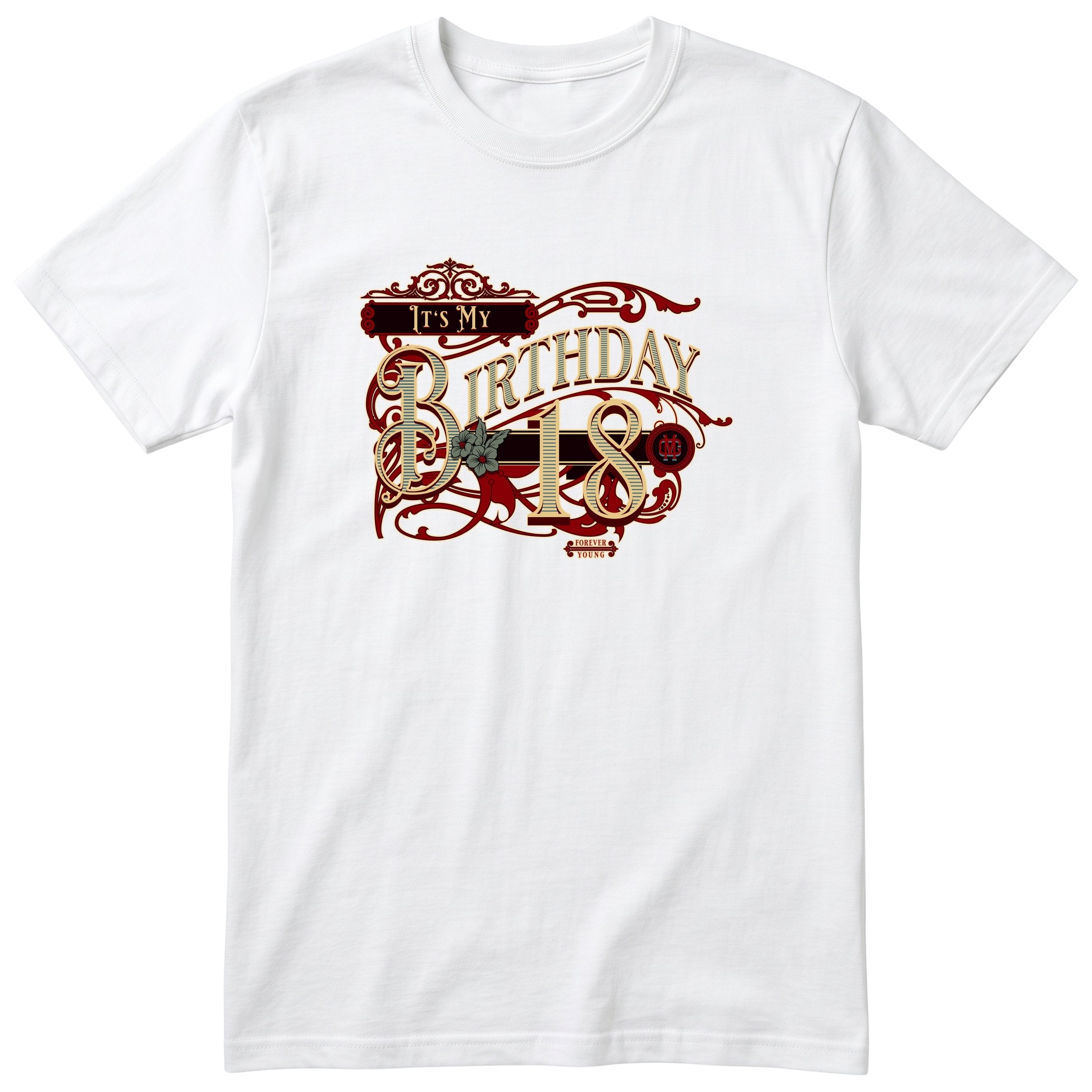 It's My Birthday 18 retro tee - white