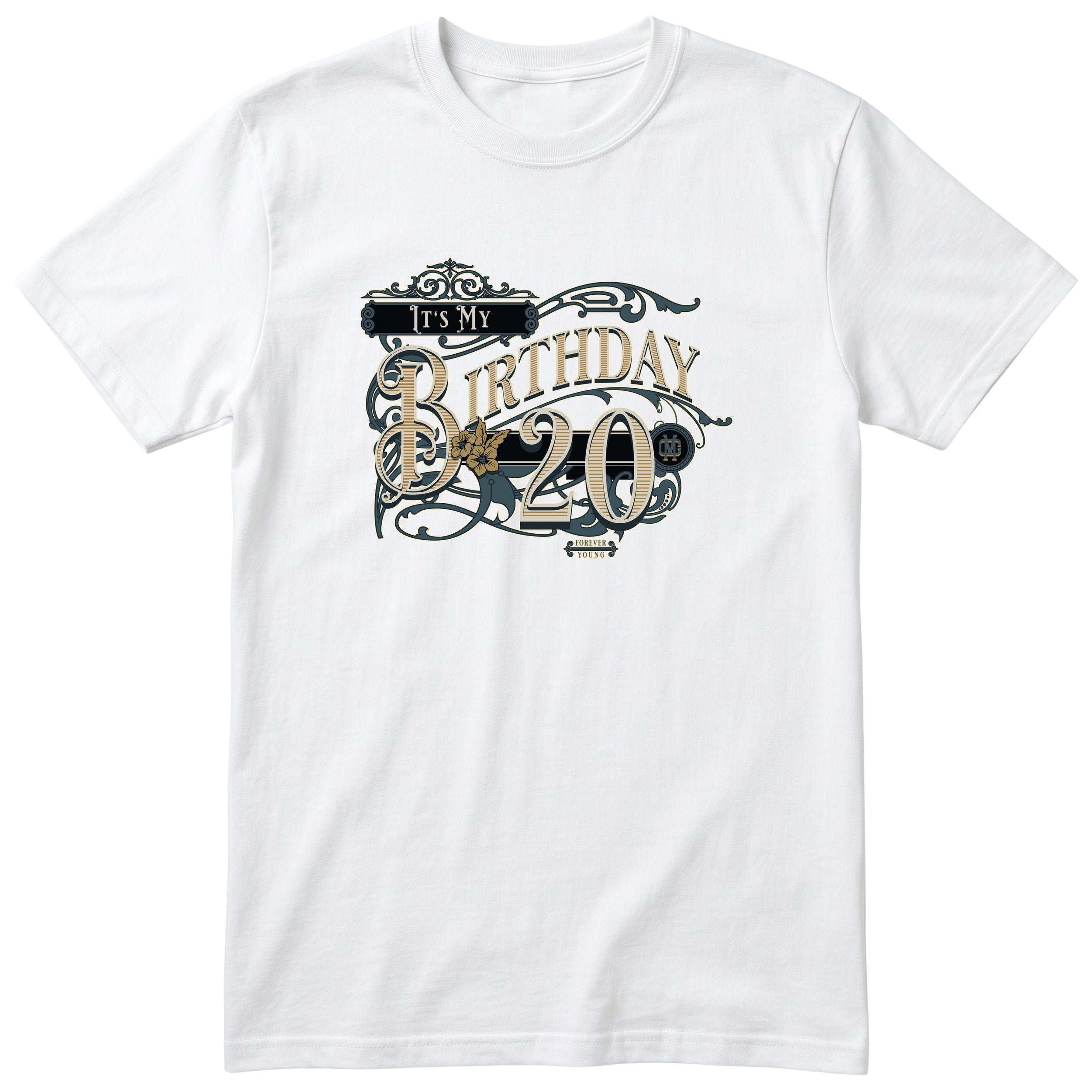 Its My Birthday 20 unisex vintage t-shirt White