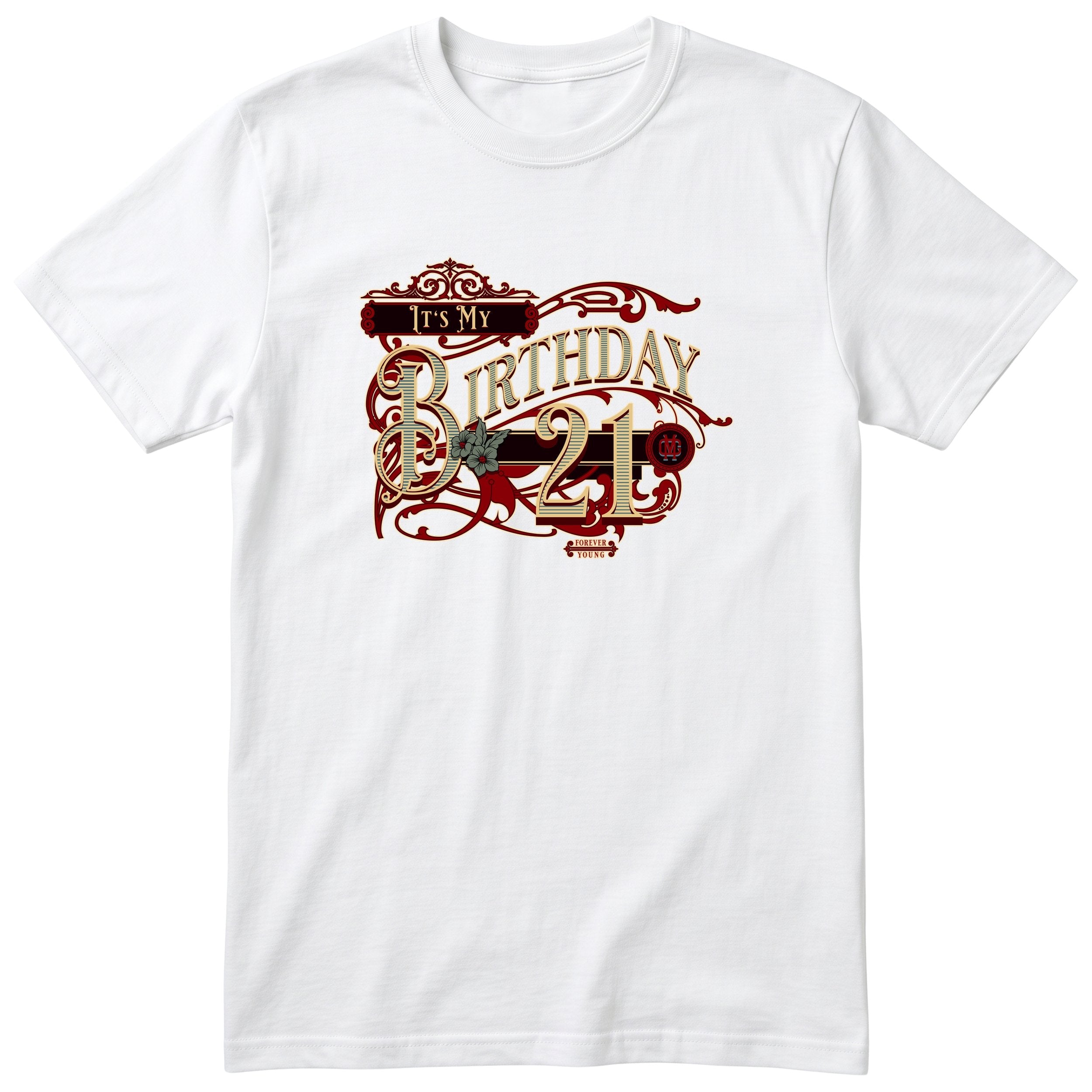 It's My Birthday 21 retro tee - white