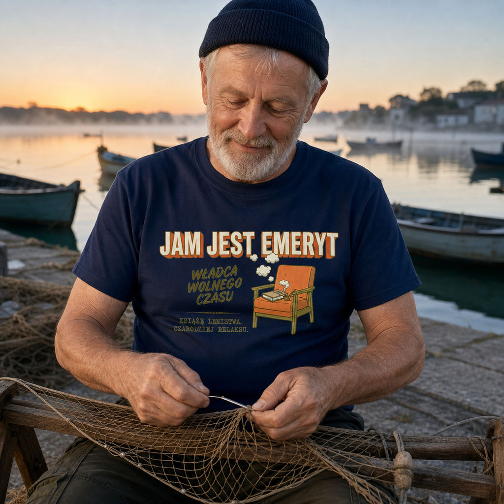 Jam Jest Emeryt Mini - Koszulka na Emeryturę Fotel Pomarańczowy