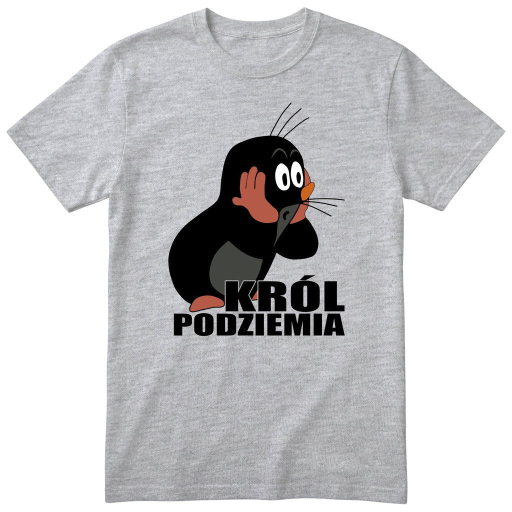 Krecik Krol Podziemia koszulka szara