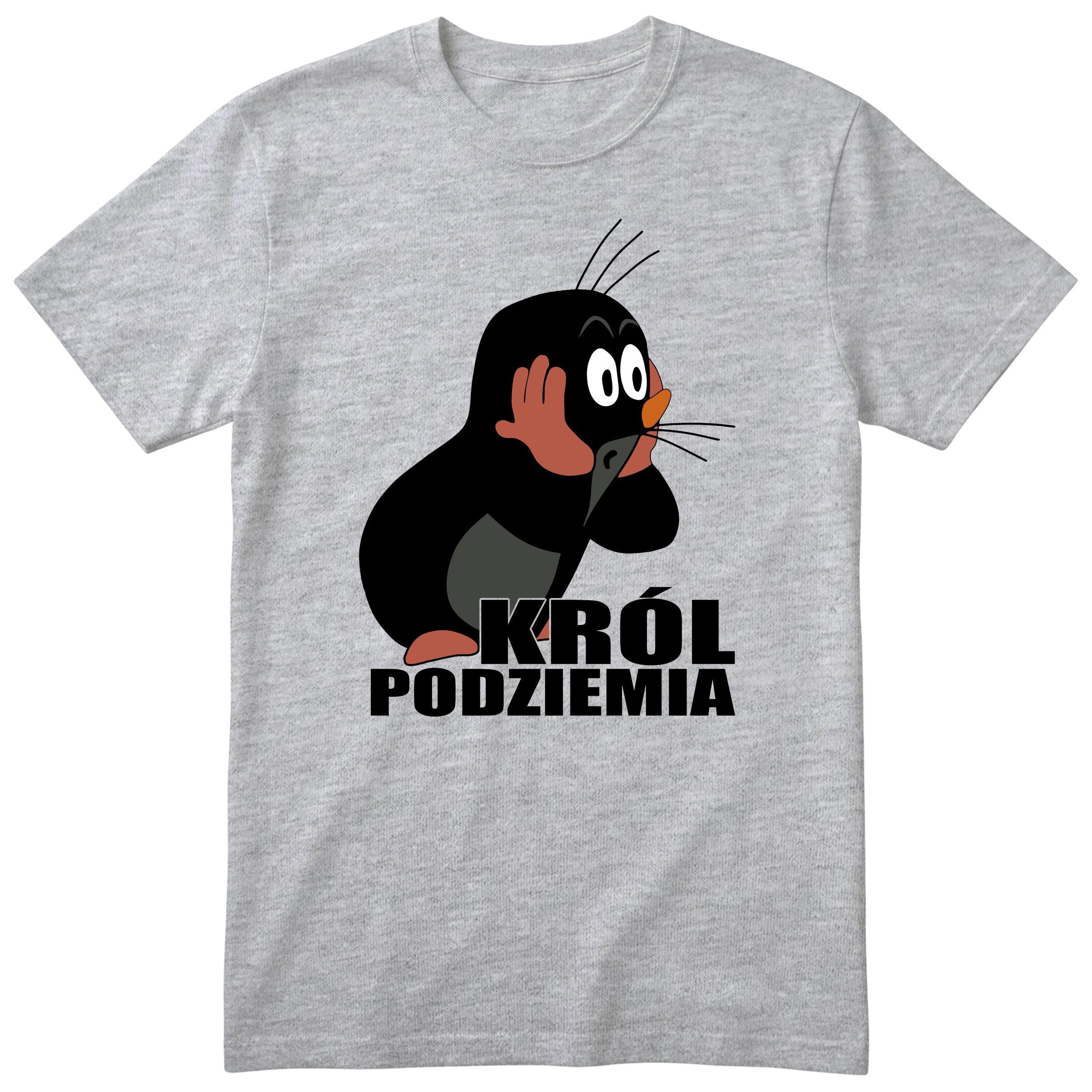 Krecik Krol Podziemia koszulka szara