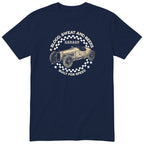 Blood Sweat and Beers Garage tee navy front