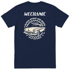 Mechanic Built for Speed garage tee navy back