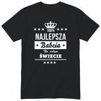 Koszulka Najlepsza Babcia Na Całym Świecie - kolor czarny, prezent dla babci