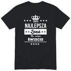 Koszulka Najlepsza Żona Na Całym Świecie - kolor czarny, prezent dla żony