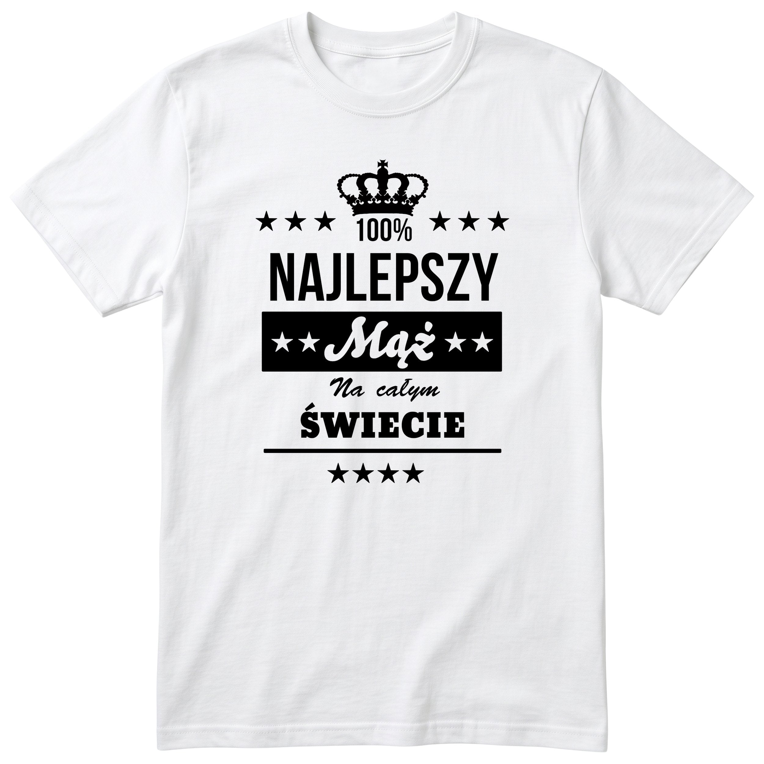 Koszulka Najlepszy Mąż Na Całym Świecie - kolor biały, prezent dla męża
