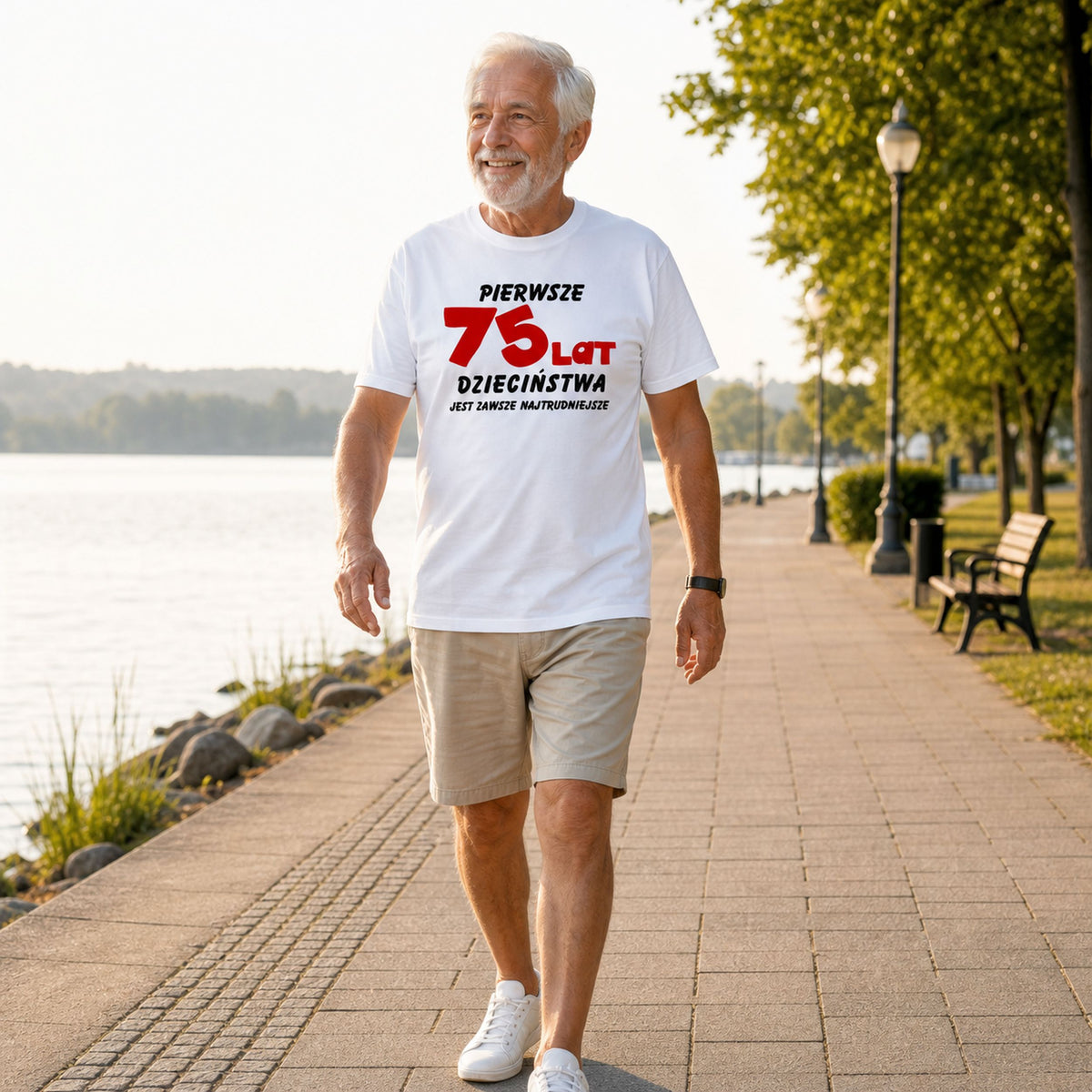 Koszulka na 75 Urodziny - Śmieszny Prezent od Znajomych