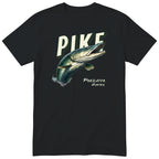 Pike Predator Hunter T-Shirt | Fishing Gift for Him Angler Tee - Black