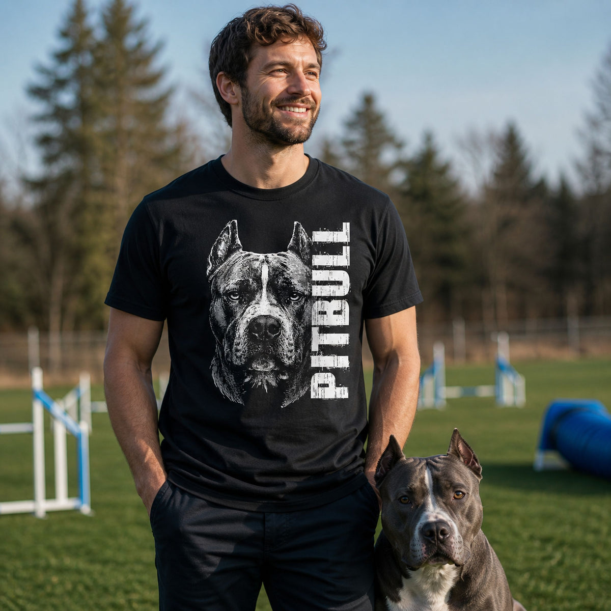 Koszulka z Pitbullem - Portret Rasy | Prezent dla Miłośnika Psów