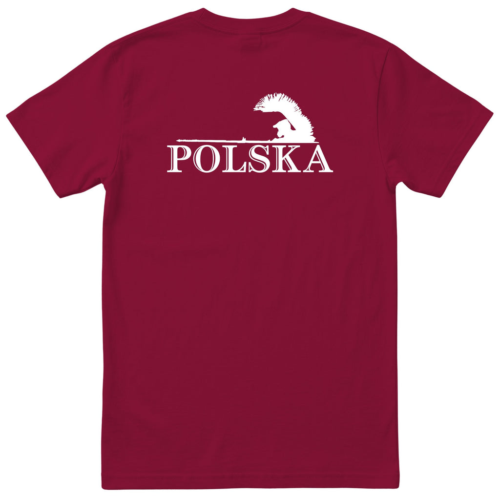 Bordowa koszulka POLSKA ZUZEL KOSZULKA NARODOWA - tyl - prezent dla kibica od rodziny