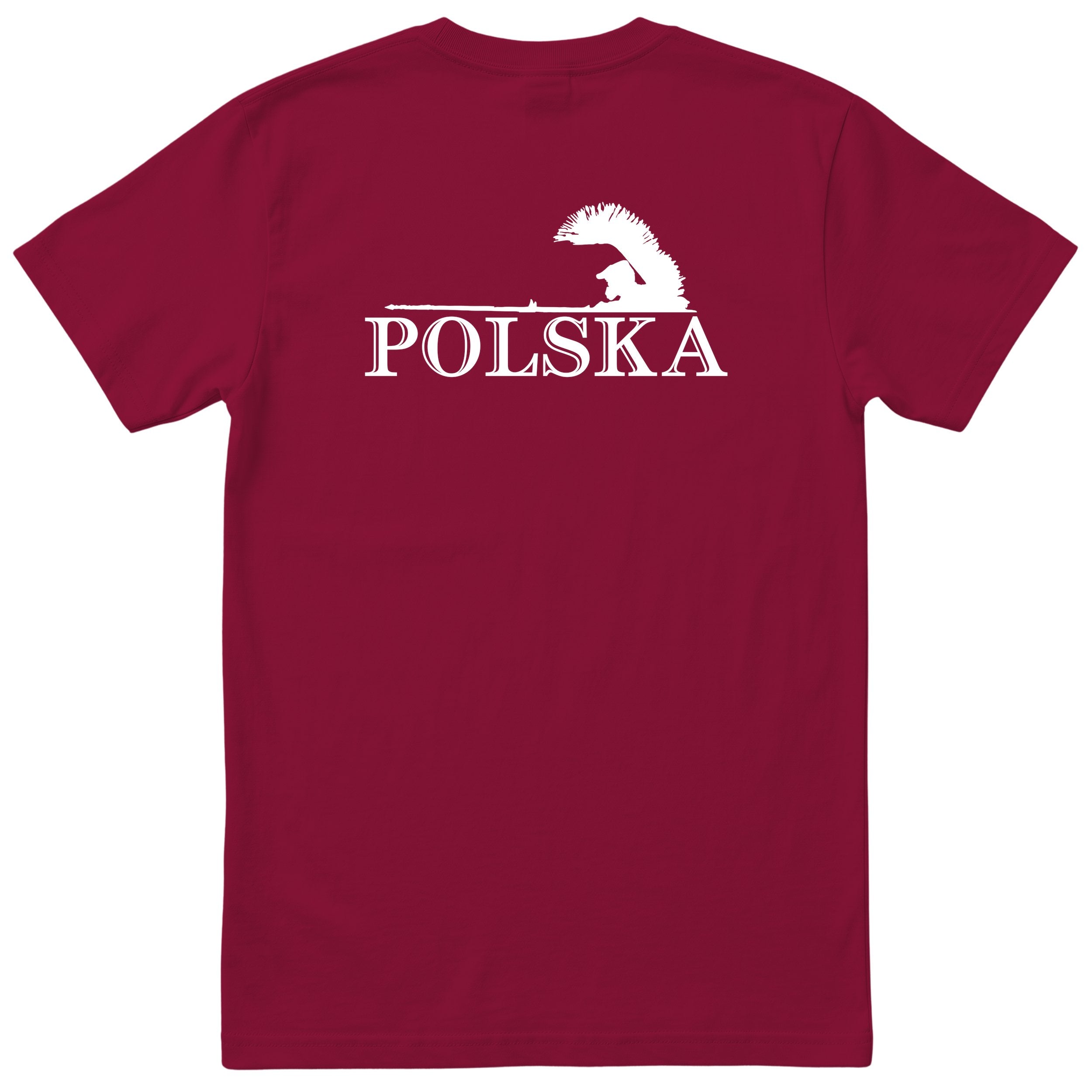 Bordowa koszulka POLSKA ZUZEL KOSZULKA NARODOWA - tyl - prezent dla kibica od rodziny