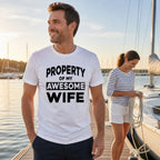 Koszulka dla Męża - Property Of My Awesome Wife | Od Żony
