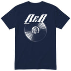 Navy R&B Music Vinyl Records t-shirt - vinyl record print, gift for R&B fans, GitGraf