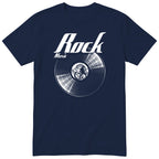 Navy Rock Music Vinyl Records t-shirt - vinyl record print, gift for rock fans, GitGraf