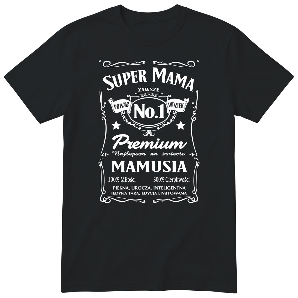 Koszulka czarna - Super Mama No.1