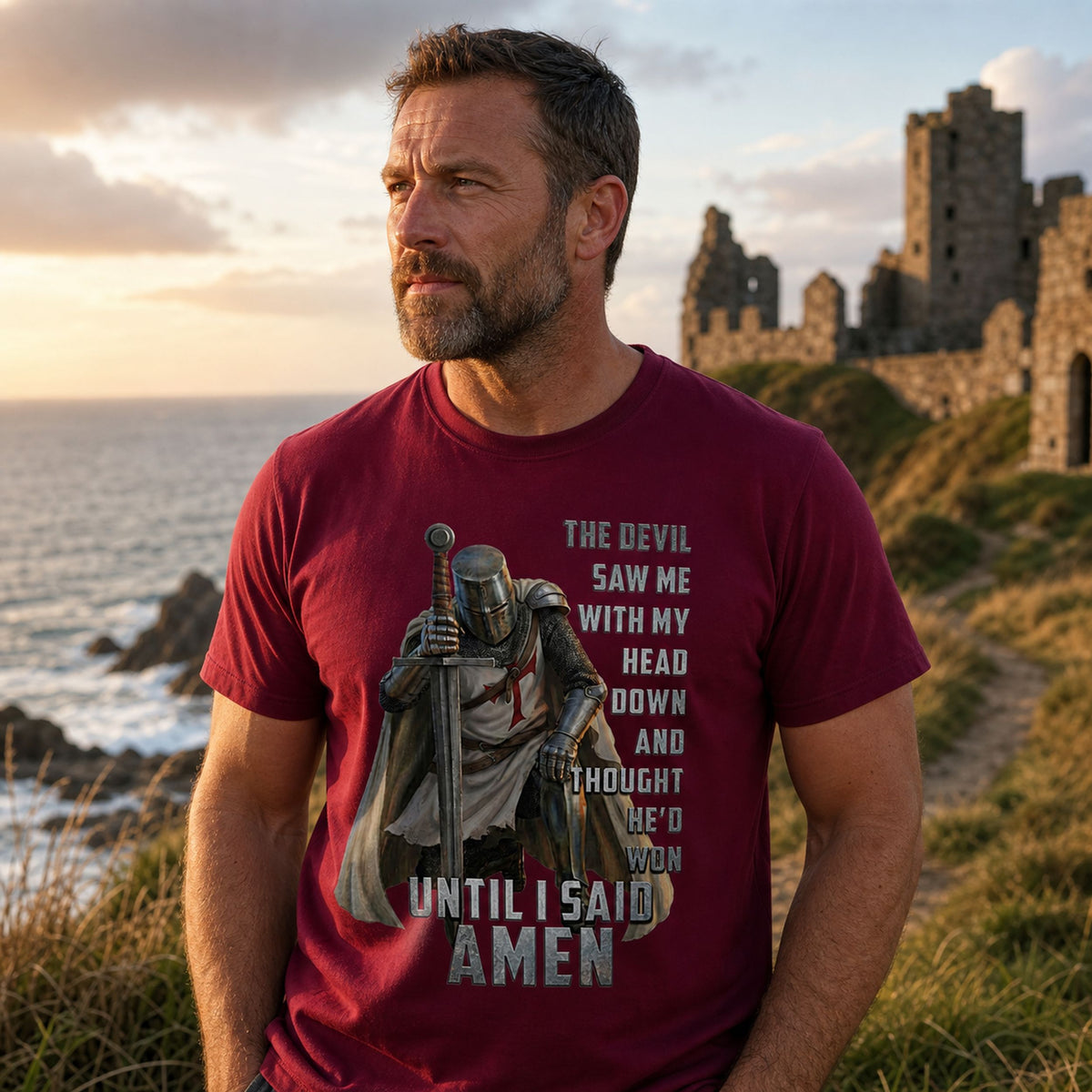 Templar Said Amen T-Shirt - Christian Faith Warrior Tee