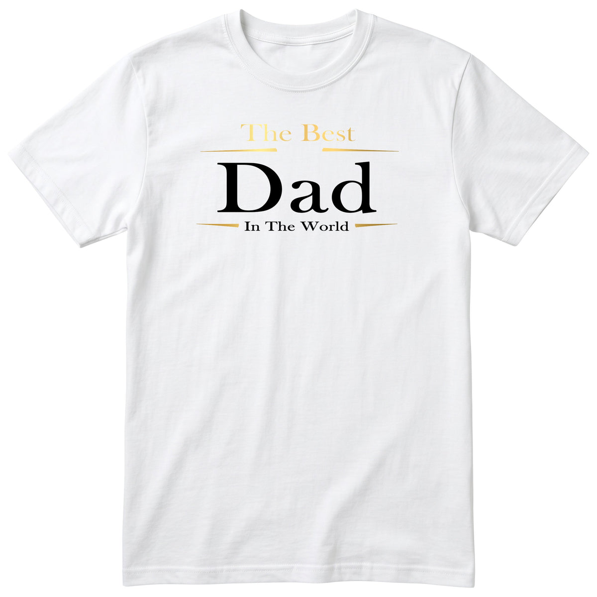 White The Best Dad In The World Exclusive t-shirt - Father's Day gift for the best dad, English print