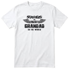 White The Best Grandad In The World wings t-shirt - the man, the myth, the legend, gift for grandad
