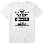 The Best Grandad In The World t-shirt - white, funny gift from grandkids