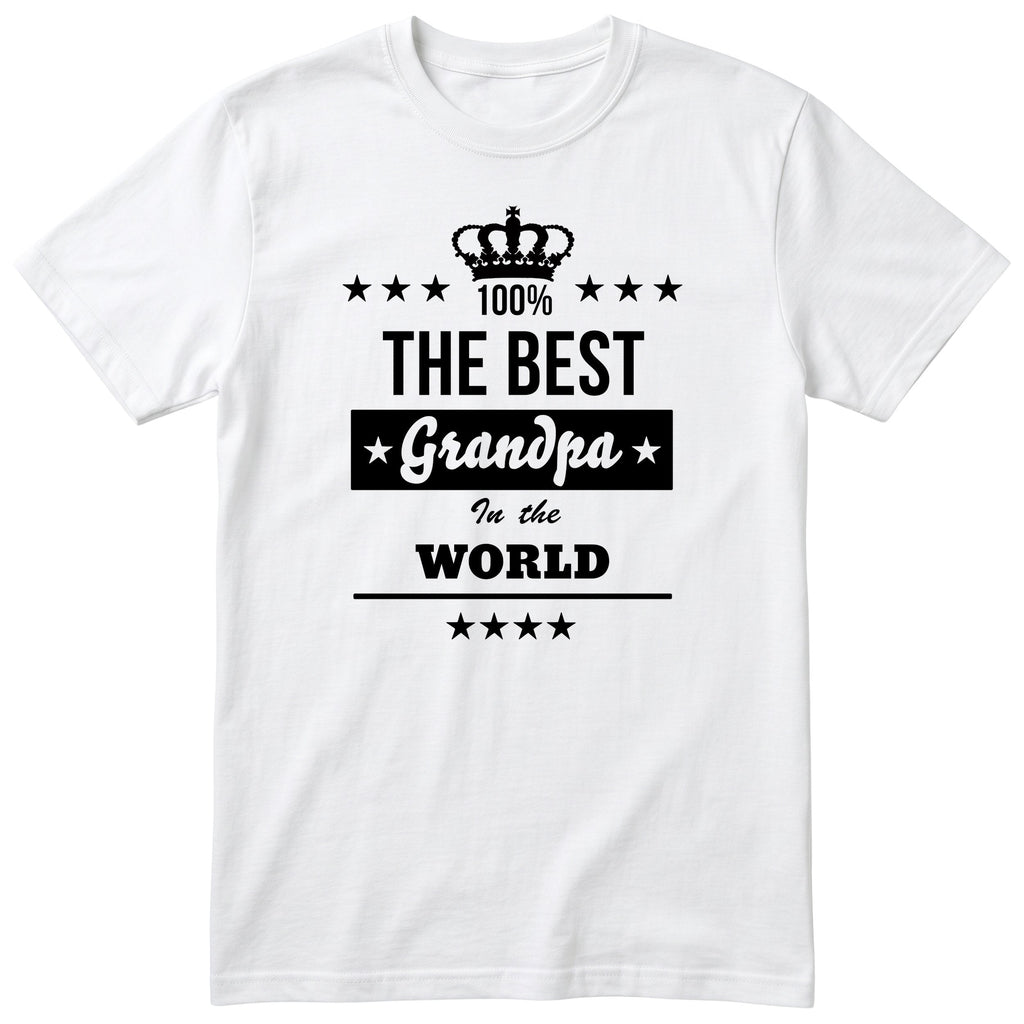 The Best Grandpa In The World t-shirt - white, sentimental family gift