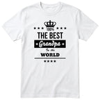 The Best Grandpa In The World t-shirt - white, sentimental family gift