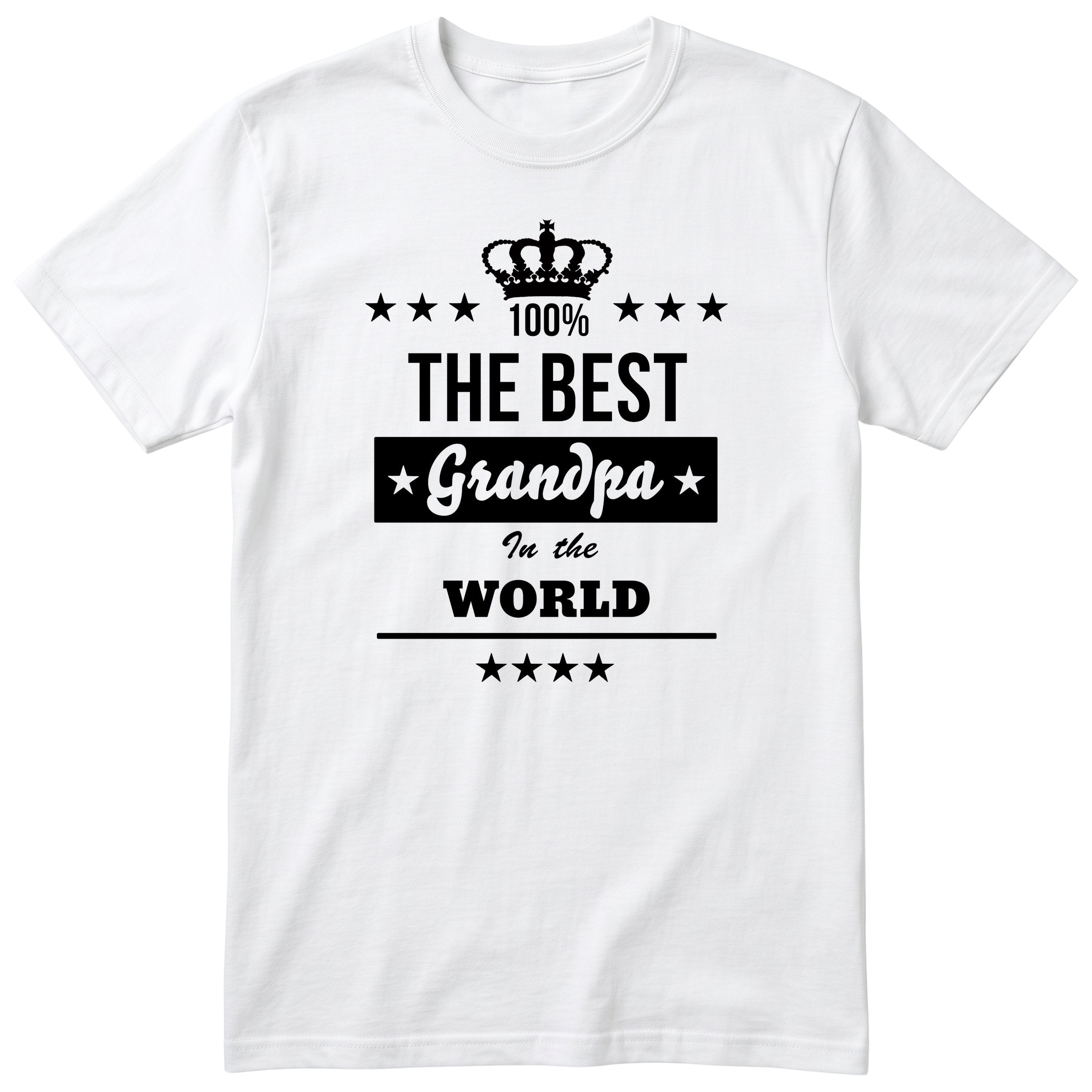 The Best Grandpa In The World t-shirt - white, sentimental family gift