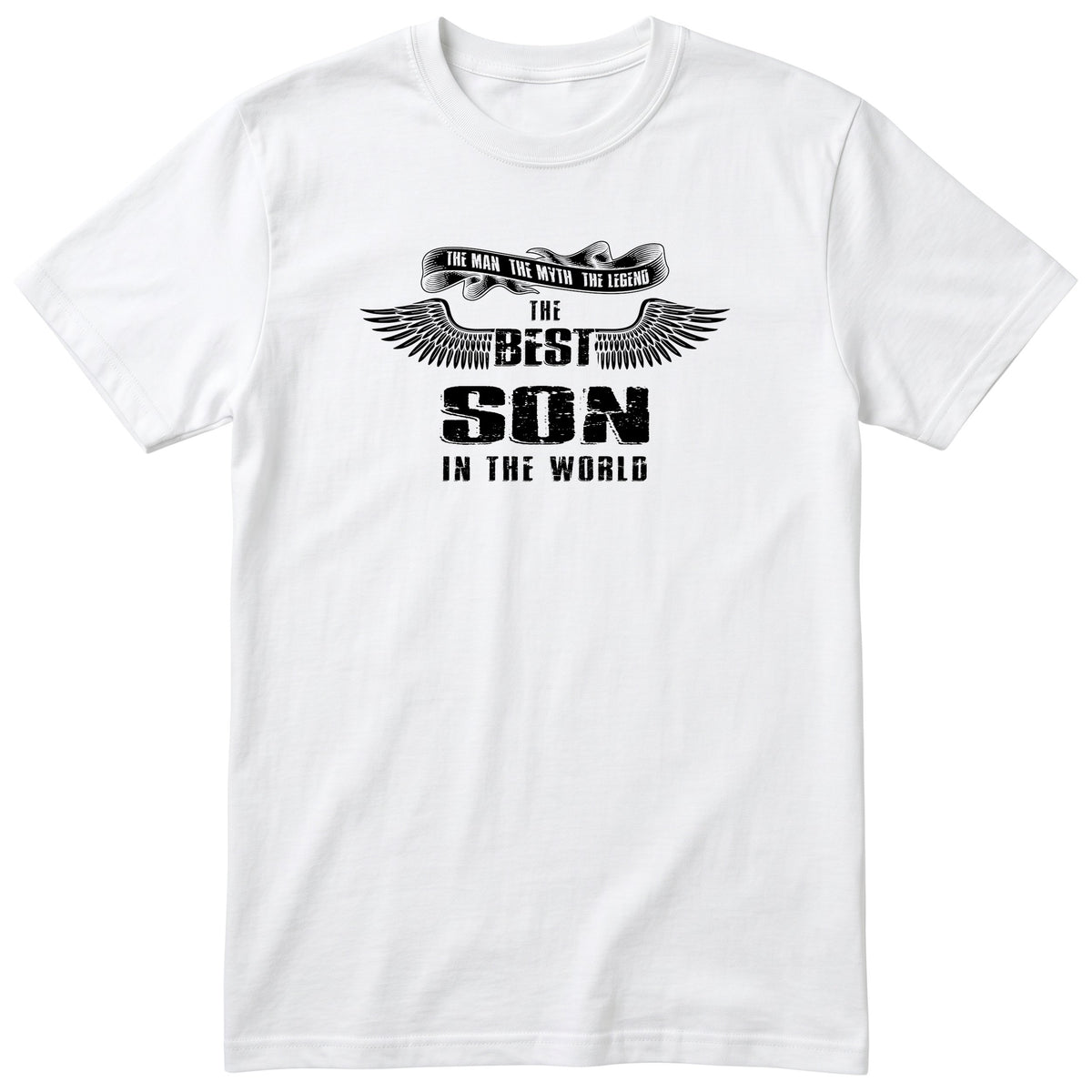 White The Best Son In The World wings t-shirt - the man, the myth, the legend, gift for son