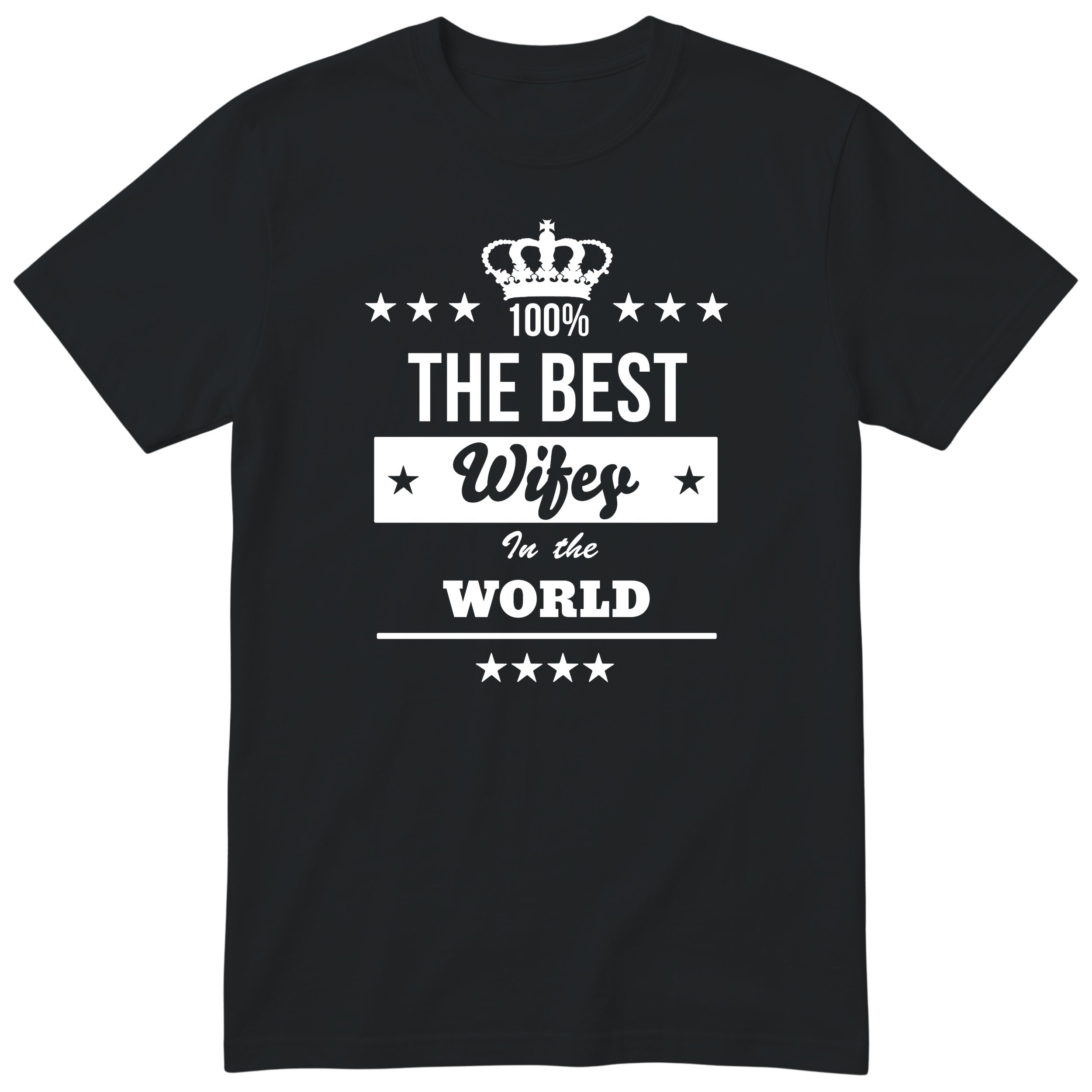 The Best Wifey In The World t-shirt - black, funny wife gift