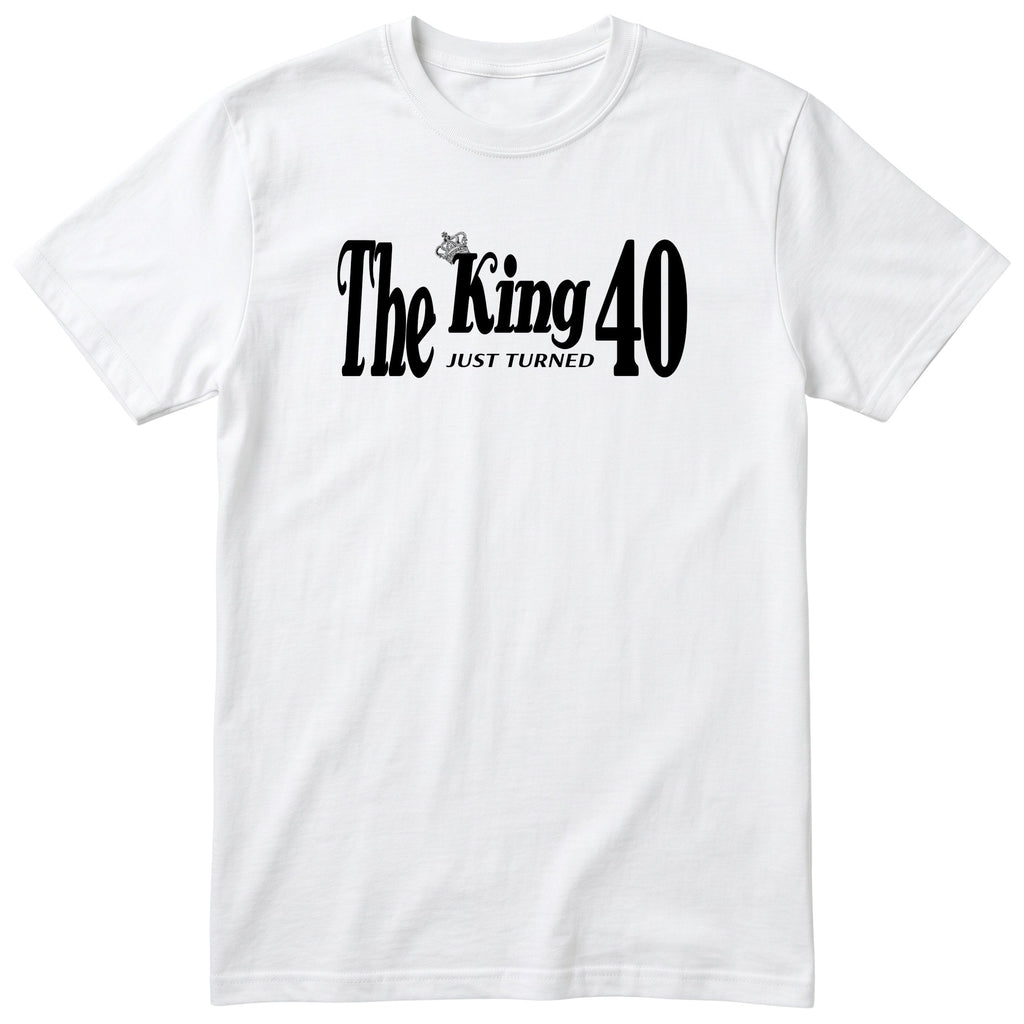The King Just Turned 40 t-shirt - 40th birthday gift for him with a crown