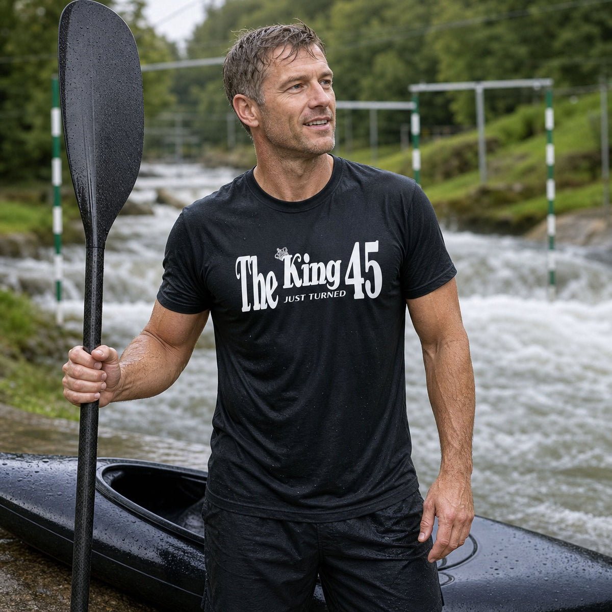 The King Just Turned 45 - Koszulka na 45 Urodziny dla Niego