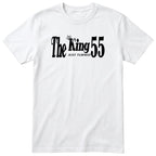 The King Just Turned 55 white t-shirt