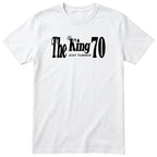 The King Just Turned 70 white t-shirt