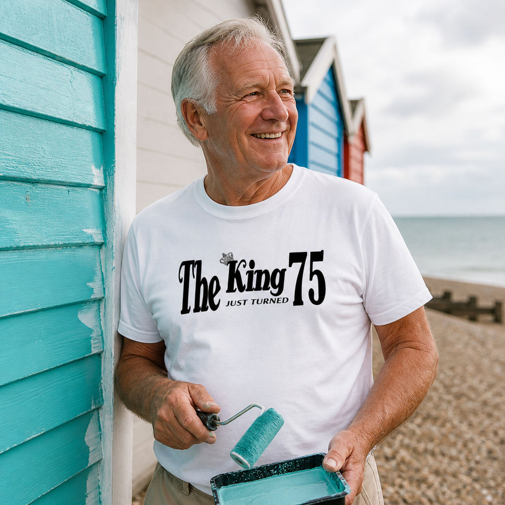 The King Just Turned 75 - Koszulka na 75 Urodziny dla Niego