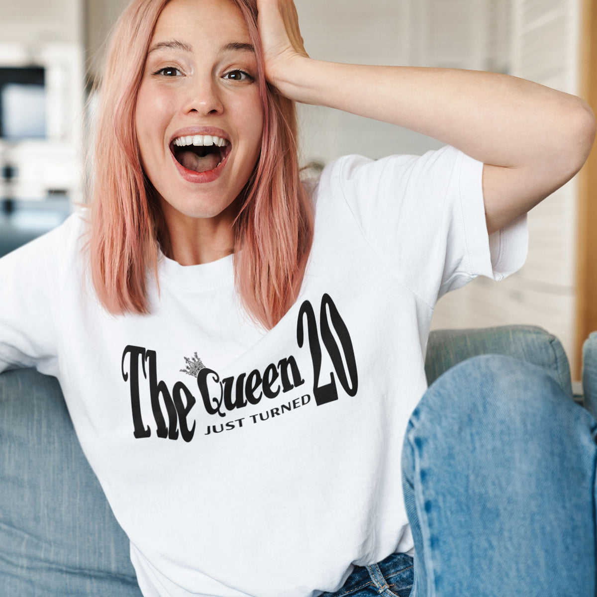The Queen Just Turned 20 - 20th Birthday Shirt for Her - lifestyle photo 2 of 7