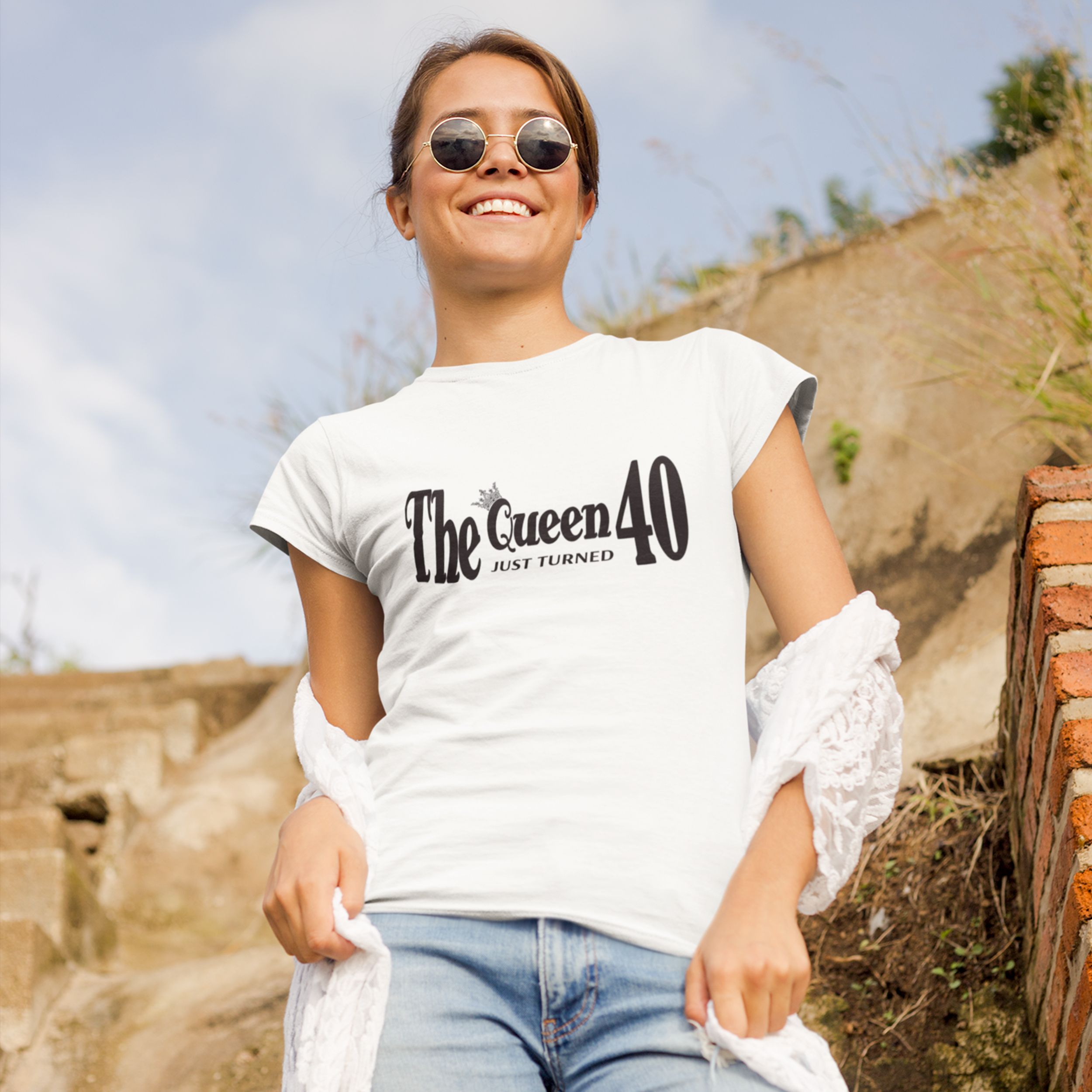 The Queen Just Turned 40 - 40th Birthday Shirt for Her - lifestyle photo 2 of 6