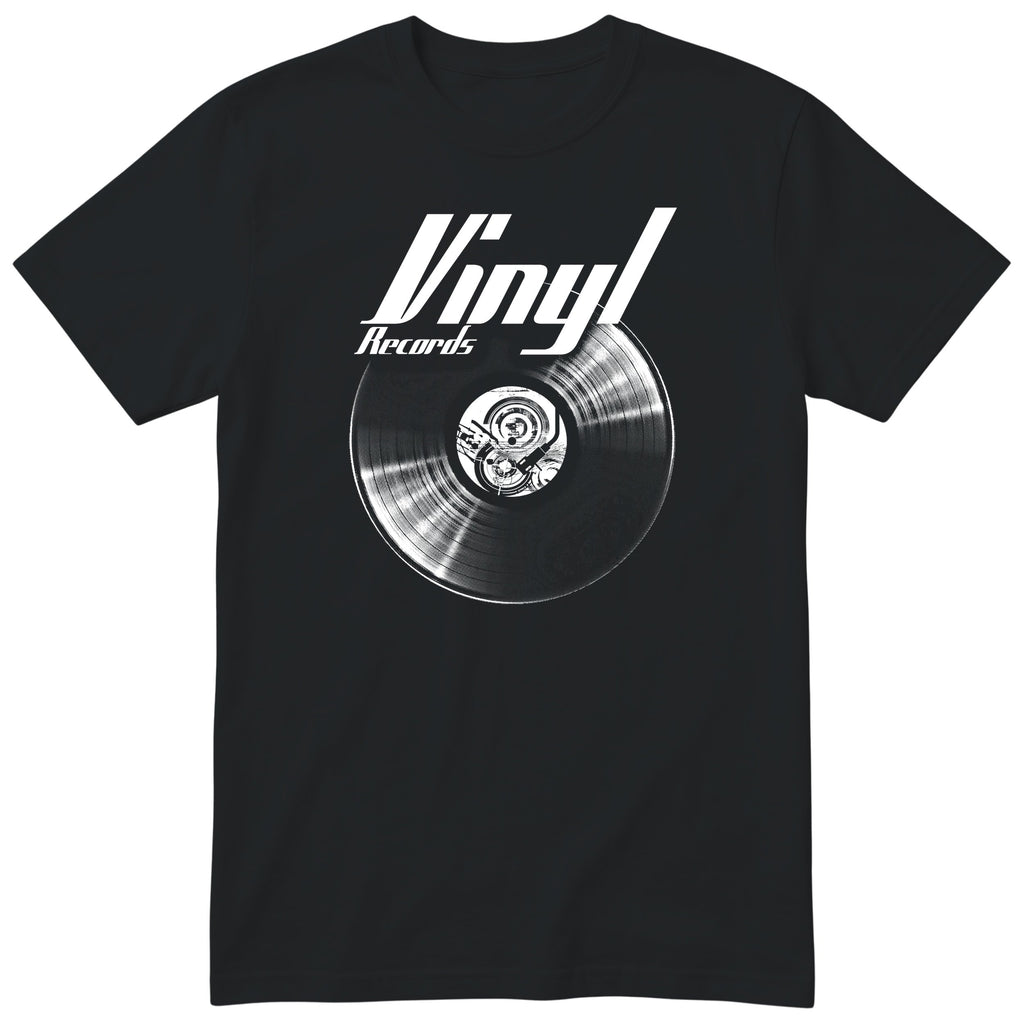 Black Vinyl Records t-shirt - vinyl record print, gift for vinyl lovers, GitGraf