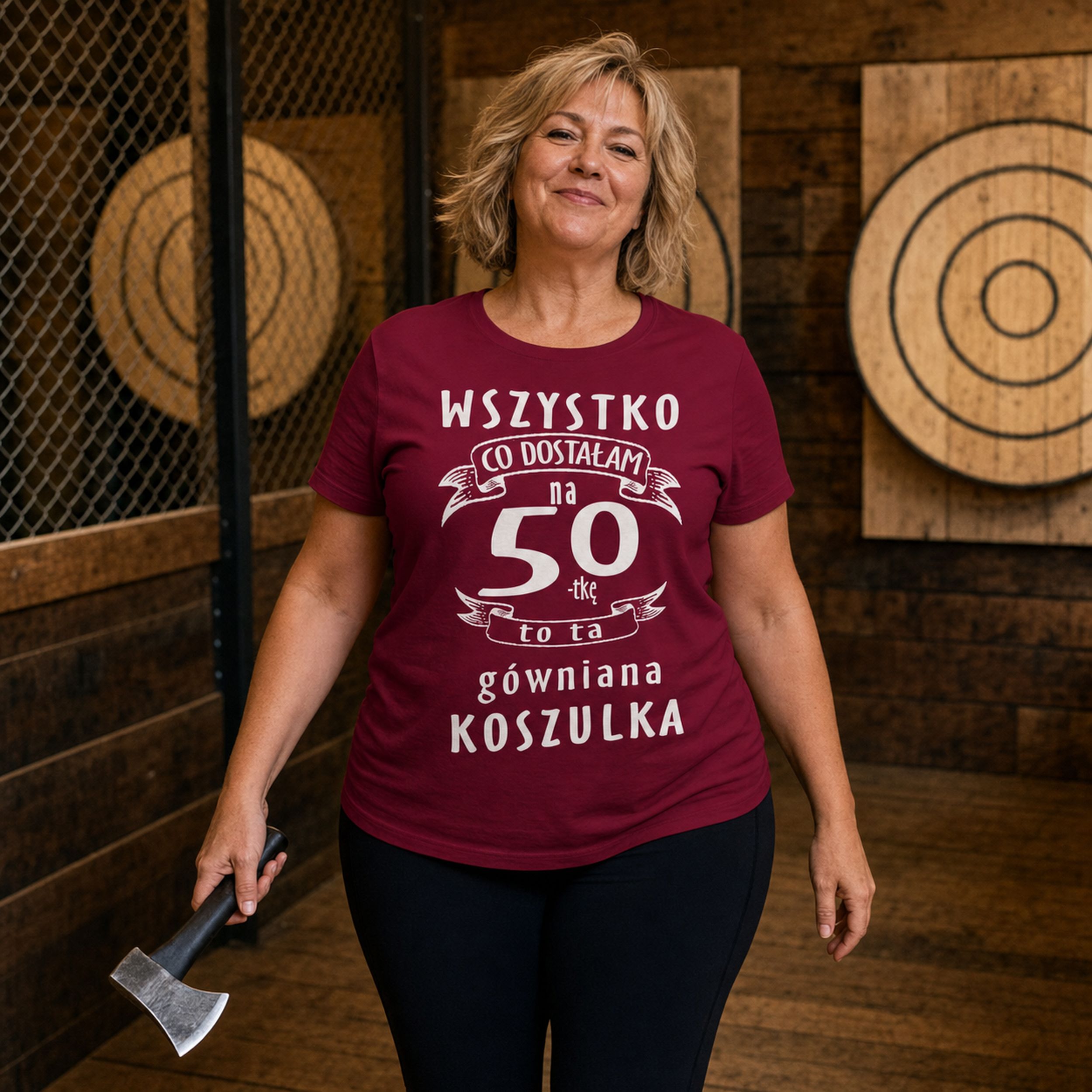 Koszulka na 50 Urodziny dla Niej - Przewrotny Prezent z Humorem