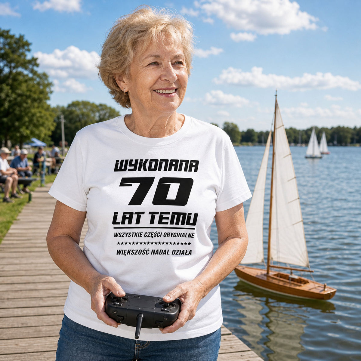Wykonana 70 Lat Temu - Koszulka Damska na 70 Urodziny