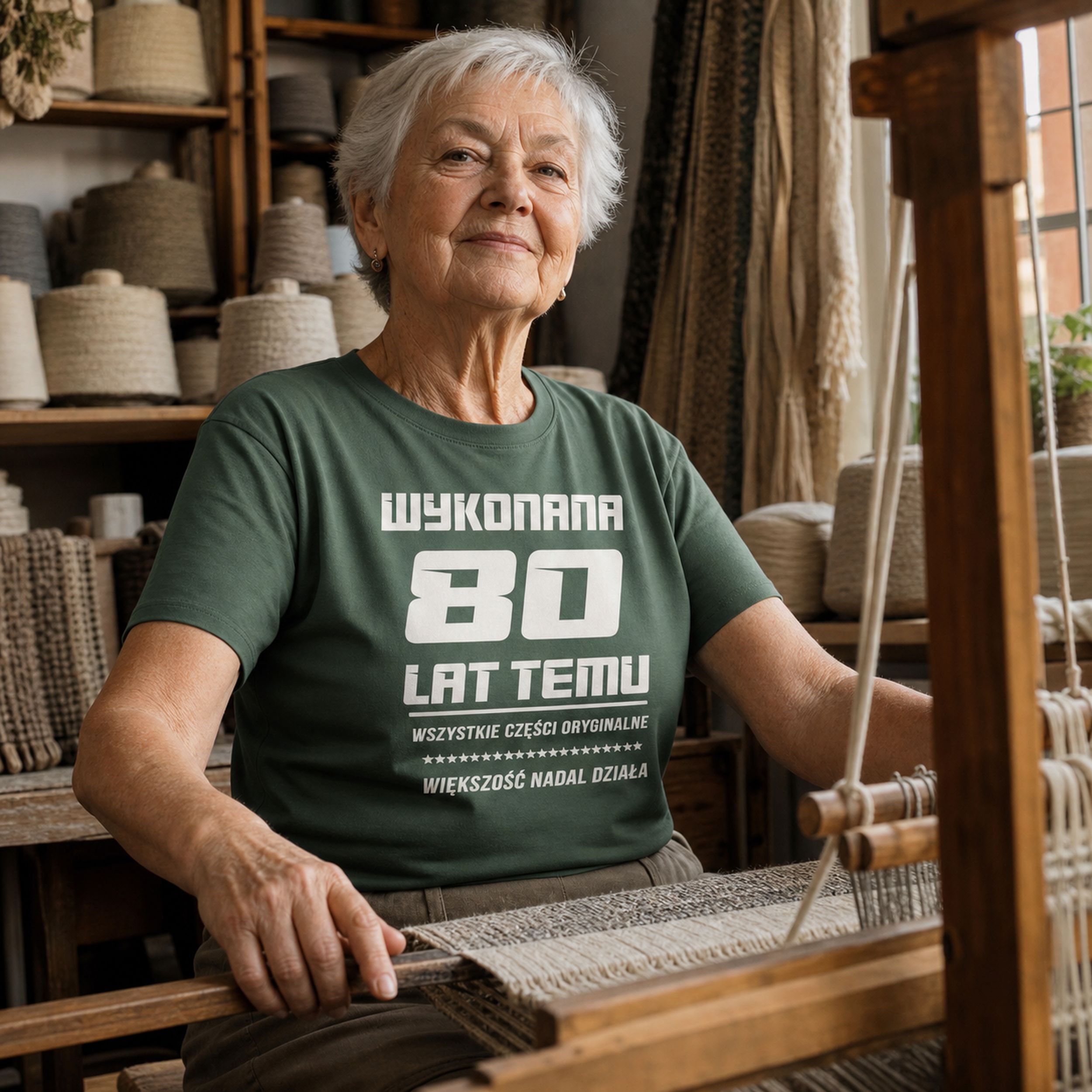 Wykonana 80 Lat Temu - Koszulka Damska na 80 Urodziny