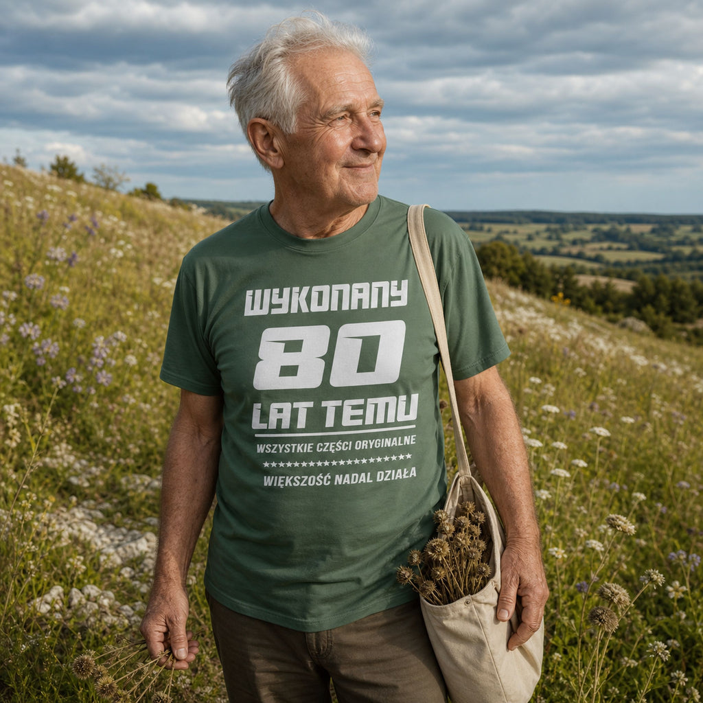 Wykonany 80 Lat Temu - Koszulka Męska na 80 Urodziny