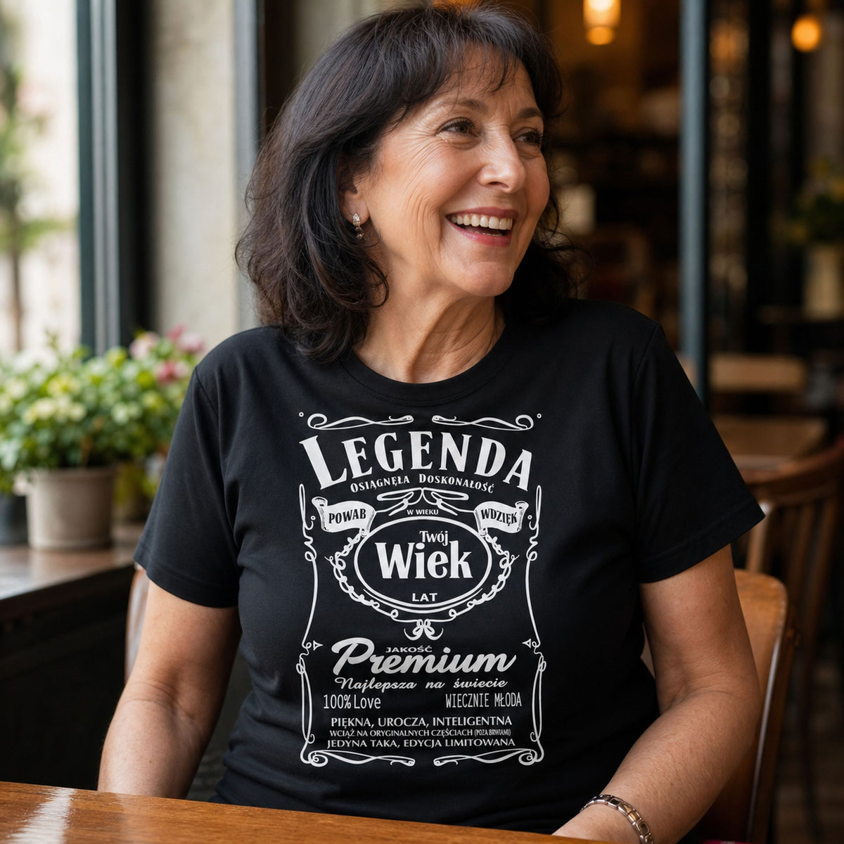 Legenda - Personalizowana Koszulka Urodzinowa Damska, Twój Wiek