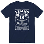 Legend Real Queen 18th birthday t-shirt for women on navy Gildan 64000 vintage label