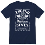 Koszulka na 60 Urodziny dla Mężczyzny – Legend Retro Label | Śmieszny Prezent