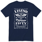 Koszulka na 50 Urodziny dla Mężczyzny – Legend Retro Label | Śmieszny Prezent