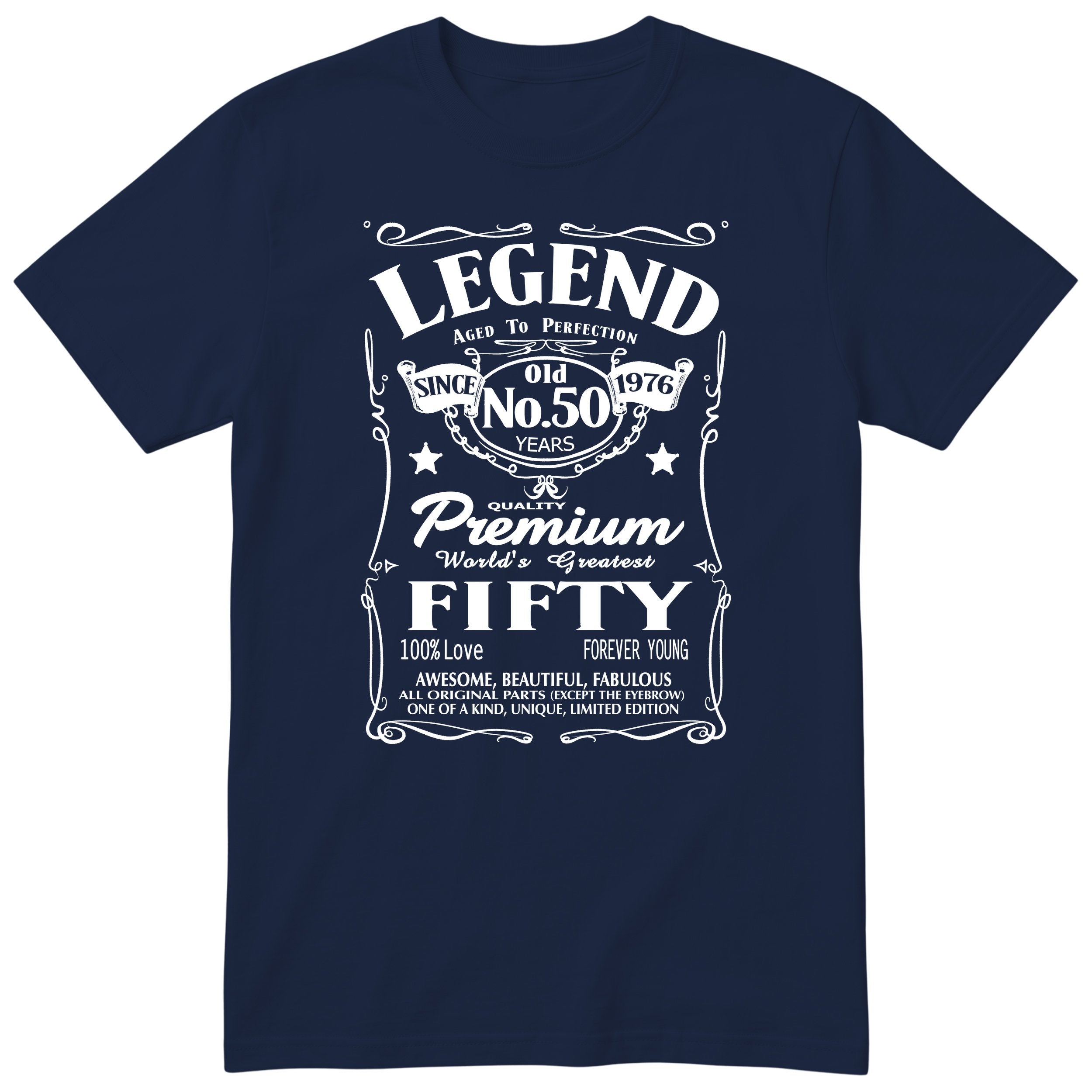 Legend Aged to Perfection 50th Birthday T-Shirt Women - navy