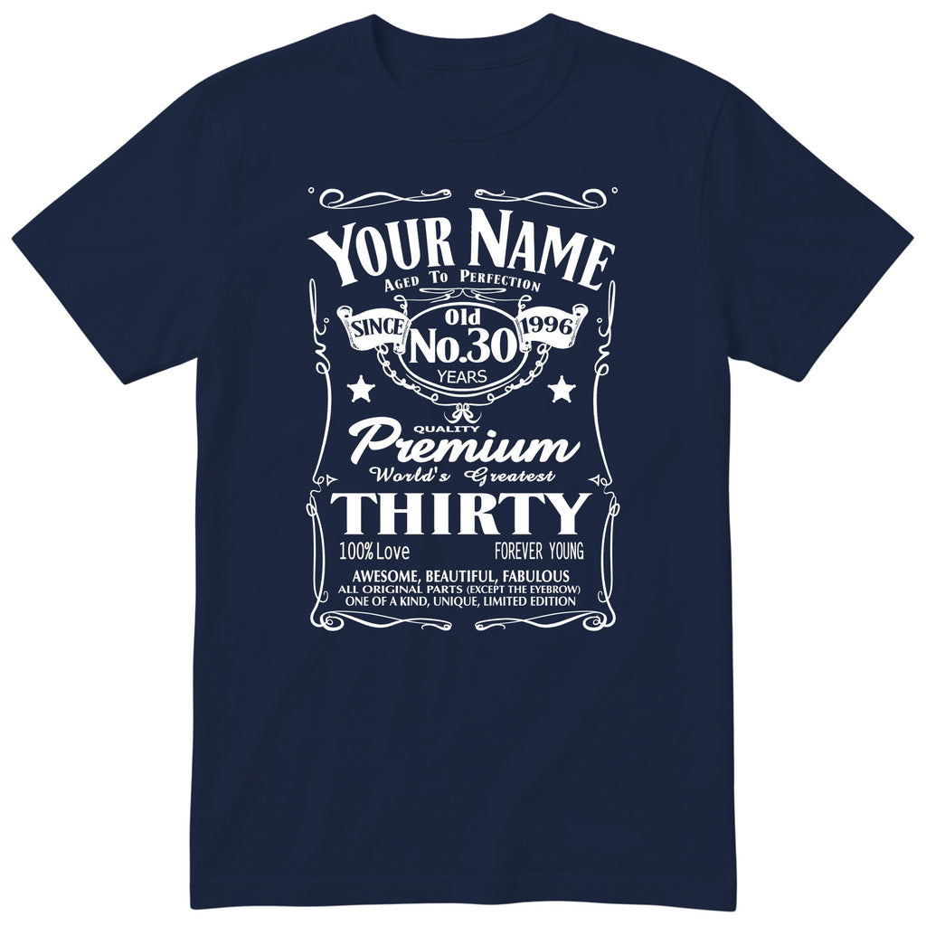 Personalised 30th Birthday T-Shirt Women Turning Thirty Gift