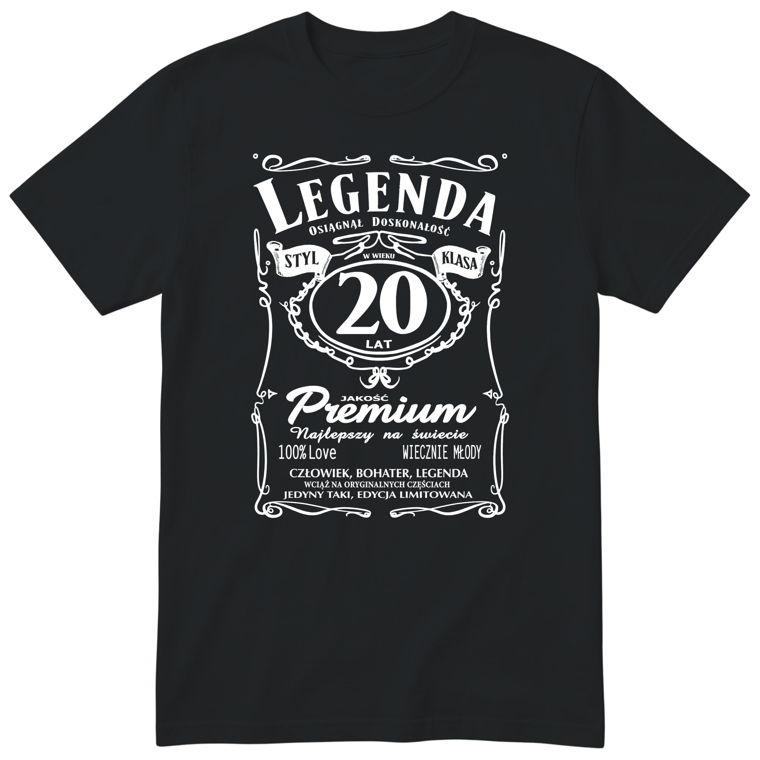 Koszulka Legenda 20 Lat - czarna